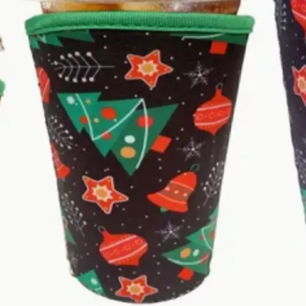 NEW! Trendy Set of THREE Neoprene Iced Coffee Sleeves Tall Grande Venti Starbuck